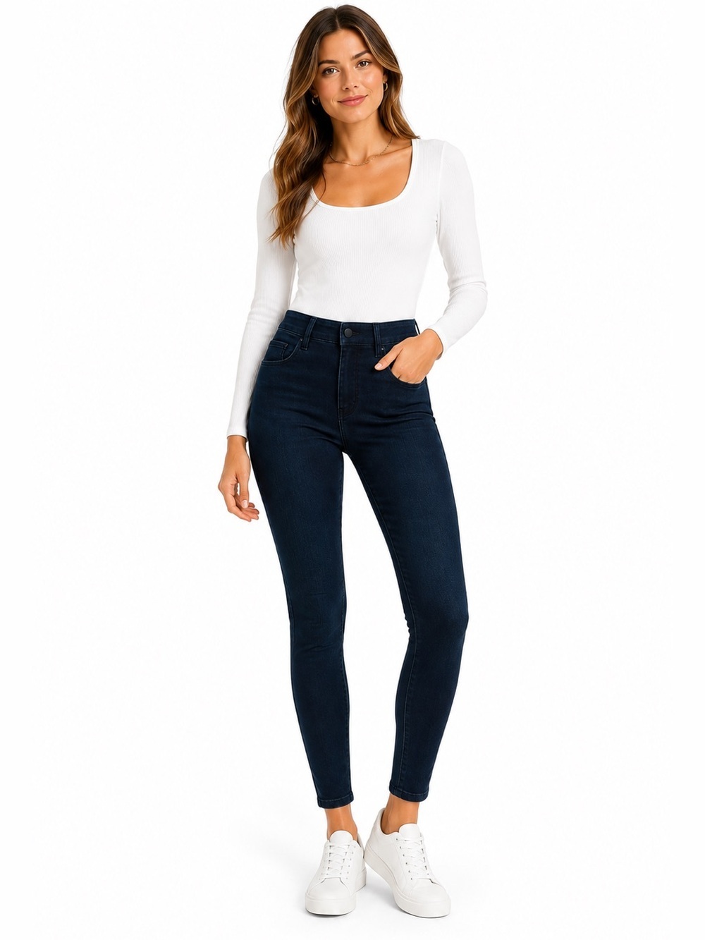 SPANX Jean-ish Ankle Leggings Twilight Rinse Dark Wash Tall NWOT Size Small